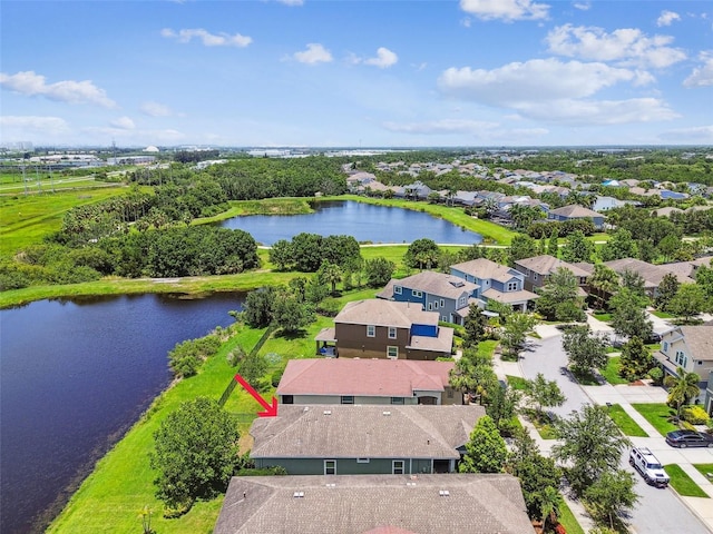 6934 Old Benton Dr, Apollo Beach, FL 33572 - aerial perspective of suburban area with a nearby body of water