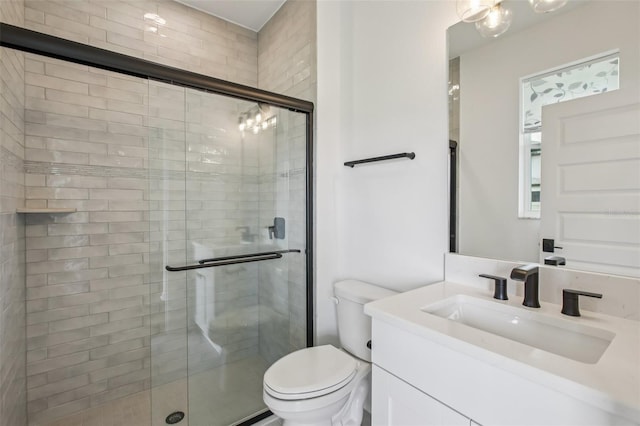 33157 Rosewood Bark Way, Wesley Chapel, FL 33545 - bathroom featuring vanity and a shower stall