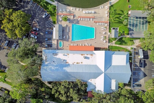 8030 San Bernardino Dr, Port Richey, FL 34668 - aerial view of a pool