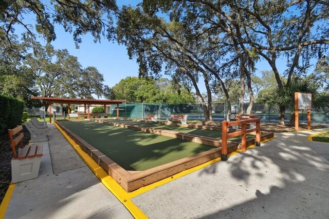 8030 San Bernardino Dr, Port Richey, FL 34668 - view of community featuring a bocce ball area