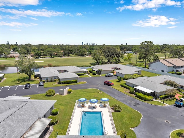 2182 Corinne Ct S Unit C, Saint Petersburg, FL 33712 - aerial view of residential area featuring a pool area and a nearby body of water