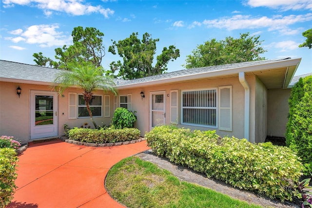 2182 Corinne Ct S Unit C, Saint Petersburg, FL 33712 - entrance to property with stucco siding and roof with shingles