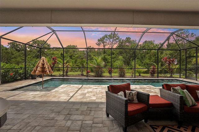 5426 Wayfarer Ave, Apollo Beach, FL 33572 - swimming pool with a patio and a lanai