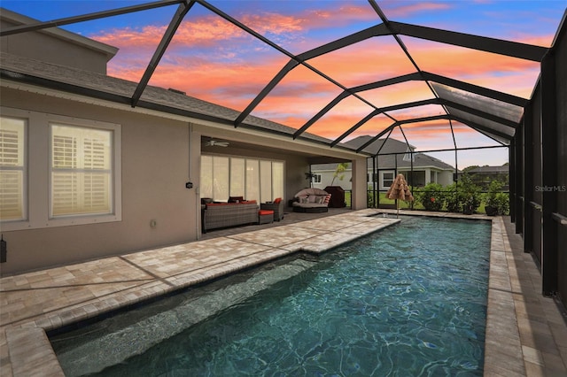 5426 Wayfarer Ave, Apollo Beach, FL 33572 - swimming pool featuring a patio area and a lanai