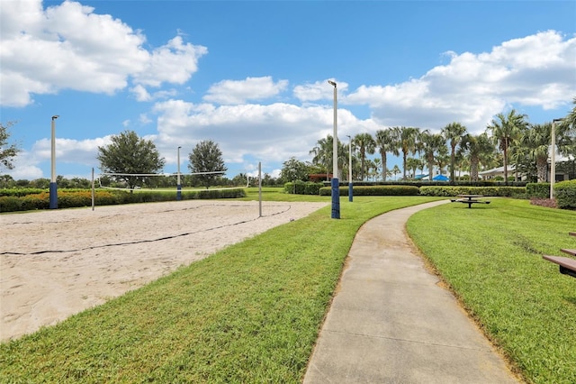 5426 Wayfarer Ave, Apollo Beach, FL 33572 - view of community with volleyball court and a lawn