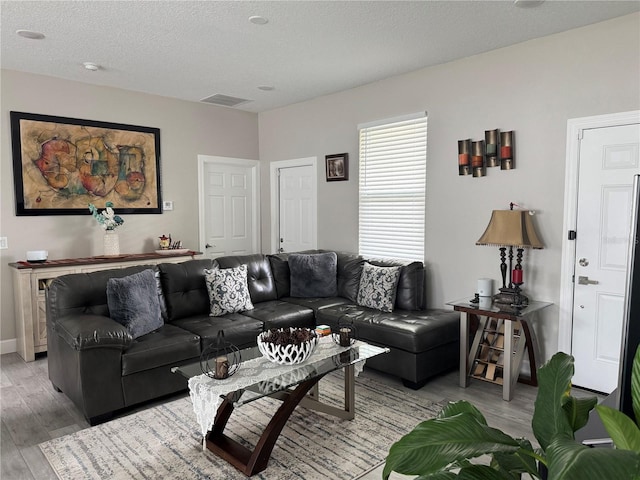 4043 SW 156th Pl, Ocala, FL 34473 - living room featuring light wood-type flooring and a textured ceiling