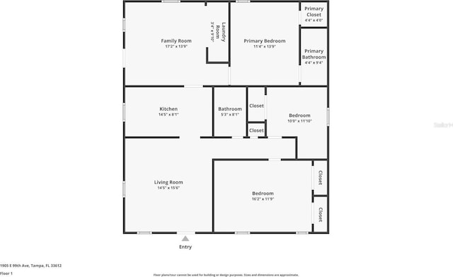 1905 E 99th Ave, Tampa, FL 33612 - view of room layout