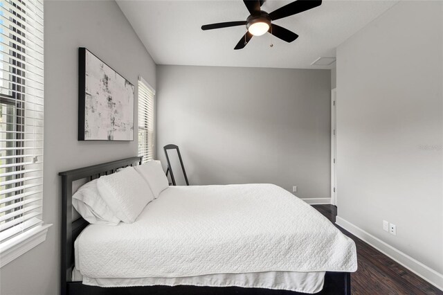1507 Amarone Pl, Lutz, FL 33548 - bedroom featuring dark wood finished floors and ceiling fan