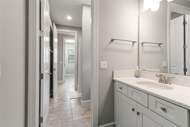 1507 Amarone Pl, Lutz, FL 33548 - bathroom featuring vanity and tile patterned flooring