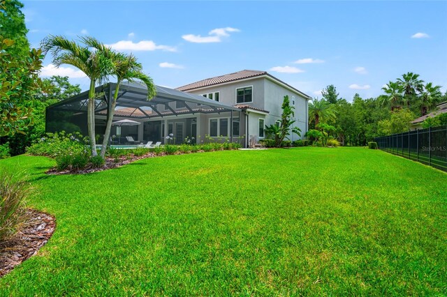 1507 Amarone Pl, Lutz, FL 33548 - view of yard with glass enclosure