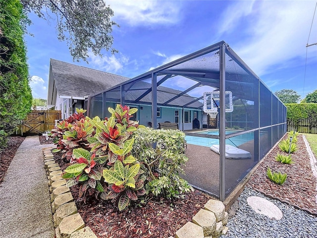1437 Stonehenge Way, Palm Harbor, FL 34683 - rear view of property with a patio and a lanai