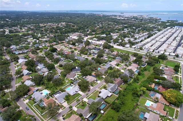 1437 Stonehenge Way, Palm Harbor, FL 34683 - aerial view of property and surrounding area with a large body of water