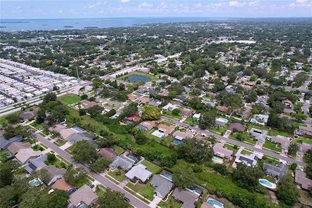 1437 Stonehenge Way, Palm Harbor, FL 34683 - aerial view of property and surrounding area with nearby suburban area