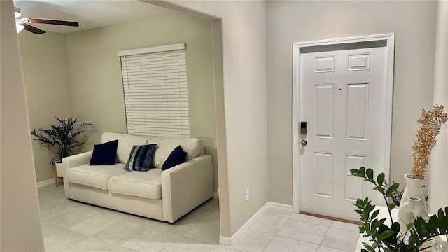 31363 Sun Kettle Loop, Wesley Chapel, FL 33545 - entryway featuring ceiling fan and light tile patterned floors