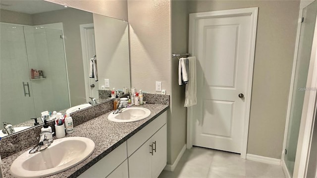 31363 Sun Kettle Loop, Wesley Chapel, FL 33545 - full bathroom featuring a stall shower and double vanity