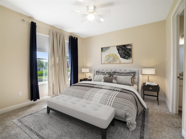 239 Burbank Ave, Lakeland, FL 33801 - bedroom with carpet floors and ceiling fan