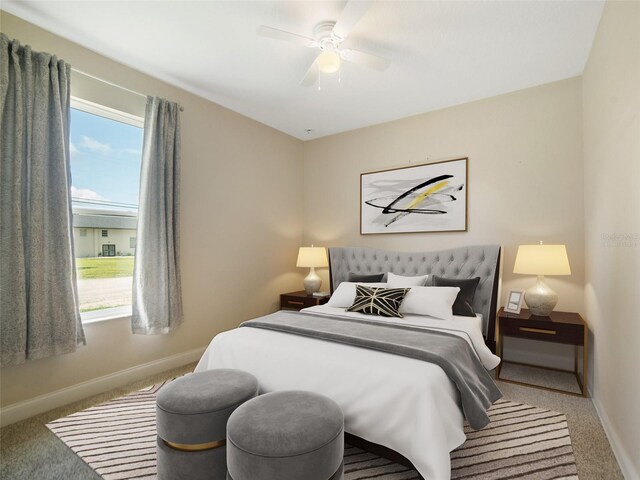 239 Burbank Ave, Lakeland, FL 33801 - carpeted bedroom featuring baseboards and a ceiling fan