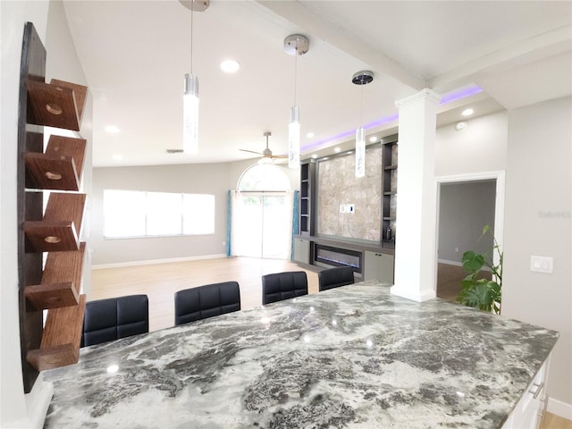 11653 Orleans Ln, Port Richey, FL 34668 - dining room featuring recessed lighting and ceiling fan