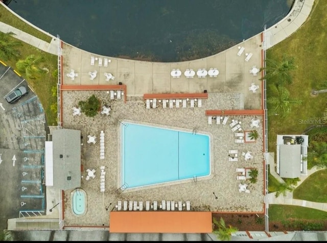 11653 Orleans Ln, Port Richey, FL 34668 - drone / aerial view of a pool