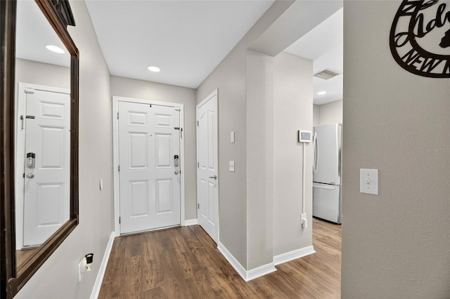 6919 Hawthorne Trace Ln, Riverview, FL 33578 - foyer featuring wood finished floors and recessed lighting