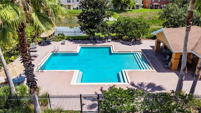 6919 Hawthorne Trace Ln, Riverview, FL 33578 - community pool with a patio and a water view
