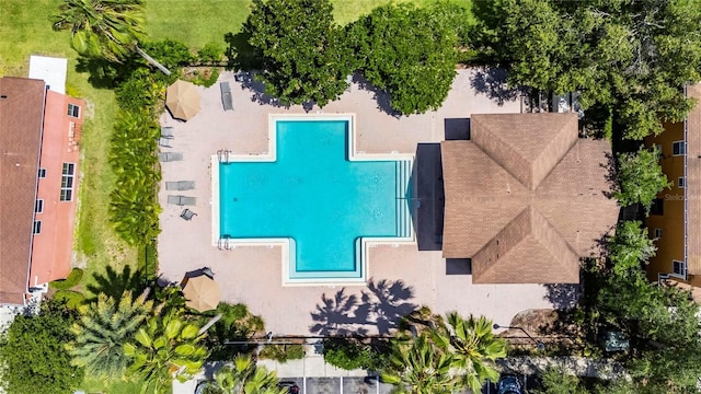6919 Hawthorne Trace Ln, Riverview, FL 33578 - bird's eye view of a pool