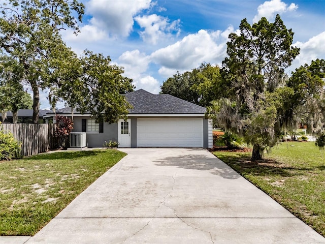 1302 Ivywood Dr, Brandon, FL 33510 - view of front of property featuring concrete driveway, a garage, stucco siding, and a shingled roof