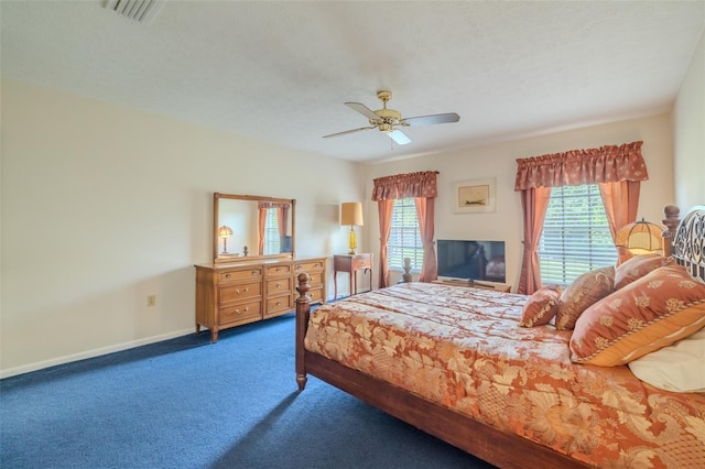 1302 Ivywood Dr, Brandon, FL 33510 - bedroom with multiple windows, carpet flooring, and ceiling fan