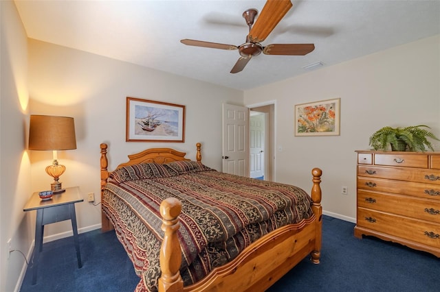 1302 Ivywood Dr, Brandon, FL 33510 - carpeted bedroom with baseboards and ceiling fan