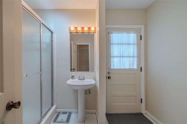 1302 Ivywood Dr, Brandon, FL 33510 - bathroom featuring a shower stall and a sink
