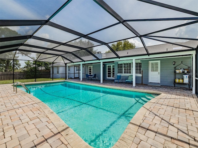 1302 Ivywood Dr, Brandon, FL 33510 - view of pool with french doors, a patio area, and a lanai