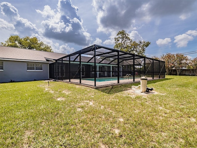 1302 Ivywood Dr, Brandon, FL 33510 - outdoor pool featuring glass enclosure