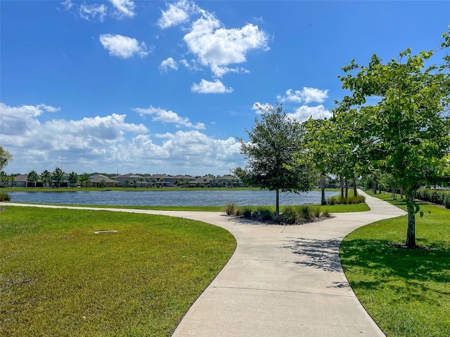 13646 Wild Ginger St, Riverview, FL 33579 - view of home's community with a lawn, a water view, and a residential view