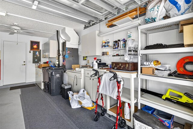 2201 Hartlebury Way Unit 2201, Sun City Center, FL 33573 - garage with a ceiling fan