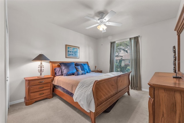 321 Silver Falls Dr, Apollo Beach, FL 33572 - bedroom featuring light carpet and a ceiling fan