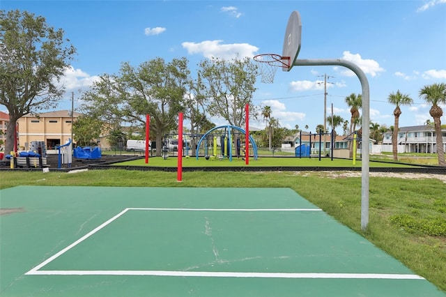 16033 Redington Dr, Redington Beach, FL 33708 - view of basketball court featuring a lawn and community basketball court