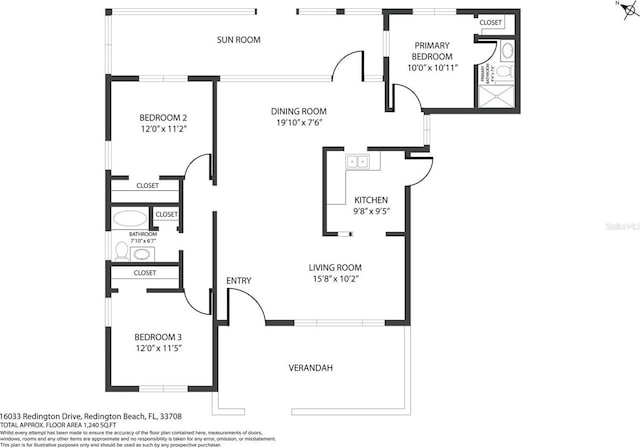 16033 Redington Dr, Redington Beach, FL 33708 - view of property floor plan