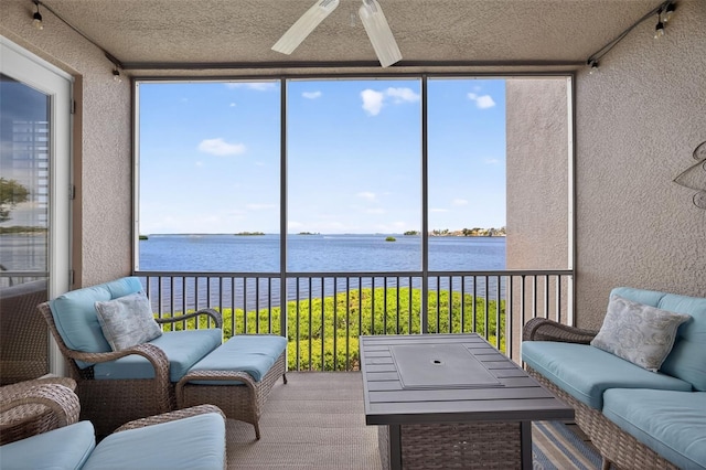 2756 Reserve Ct, Dunedin, FL 34698 - sunroom with a water view