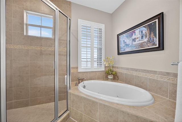 2756 Reserve Ct, Dunedin, FL 34698 - full bathroom with a stall shower and a jetted tub