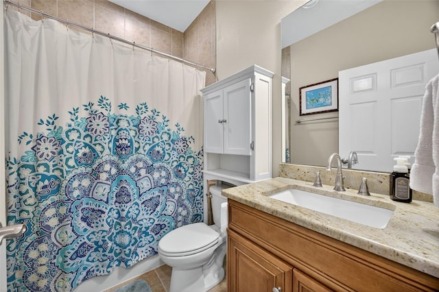 2756 Reserve Ct, Dunedin, FL 34698 - full bathroom with vanity and a shower with shower curtain
