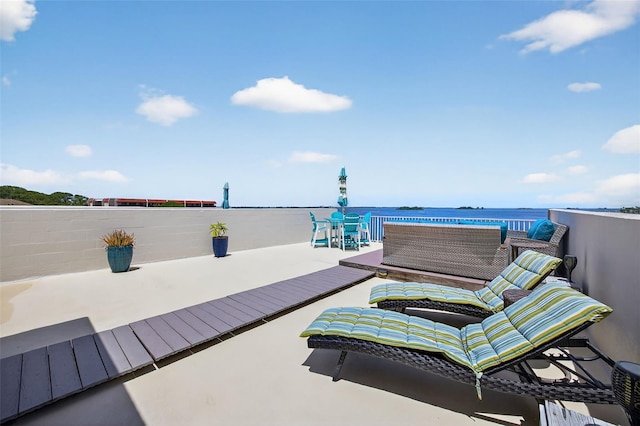 2756 Reserve Ct, Dunedin, FL 34698 - deck featuring a patio, a water view, and outdoor dining area