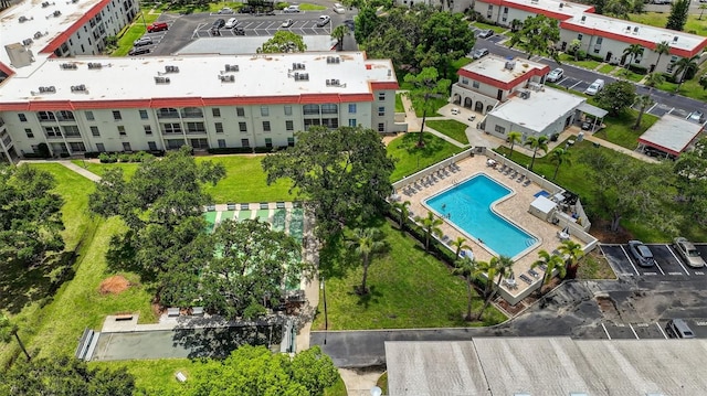 2756 Reserve Ct, Dunedin, FL 34698 - drone / aerial view of a pool area