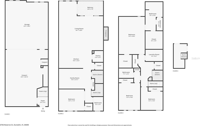2756 Reserve Ct, Dunedin, FL 34698 - view of floor plan / room layout