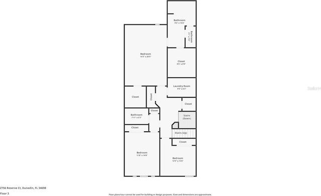 2756 Reserve Ct, Dunedin, FL 34698 - view of floor plan / room layout