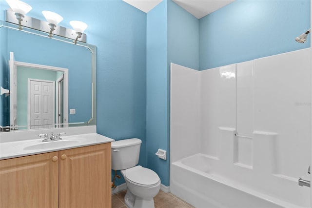 2468 Magnolia Cir, North Port, FL 34289 - full bathroom featuring vanity, tub / shower combination, and tile patterned floors