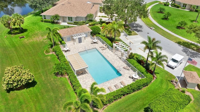 2468 Magnolia Cir, North Port, FL 34289 - view of subject property featuring a pool area and a large body of water