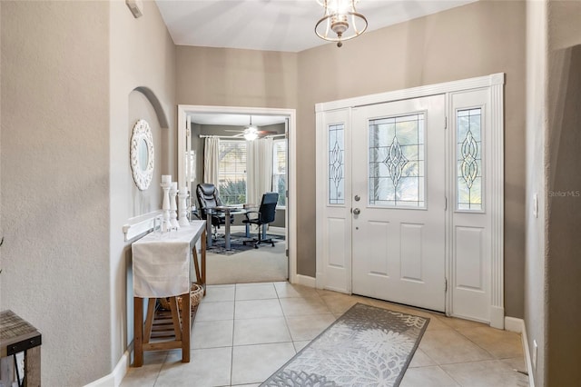 1872 Eloise Cove Dr, Winter Haven, FL 33884 - foyer with light tile patterned floors
