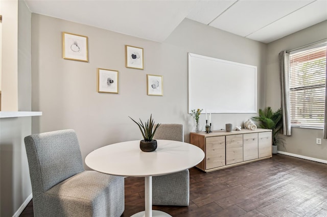 1914 E 4th Ave Unit 2, Tampa, FL 33605 - dining space with dark wood-type flooring and baseboards