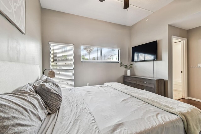 1914 E 4th Ave Unit 2, Tampa, FL 33605 - bedroom featuring wood finished floors and ceiling fan