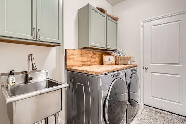 6307 Shadowlake Dr, Apollo Beach, FL 33572 - washroom featuring washing machine and dryer and cabinet space